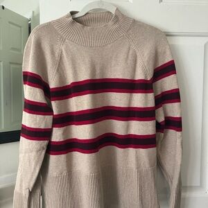 LOFT Beige Knit Ski Sweater